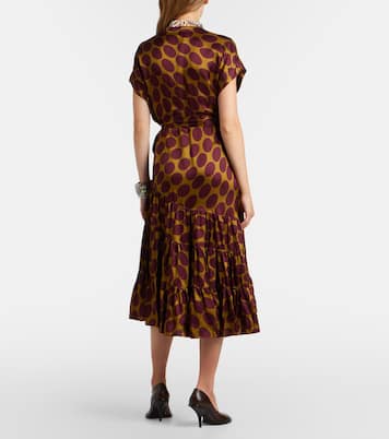 Abito a portafoglio in raso a pois | Dries Van Noten