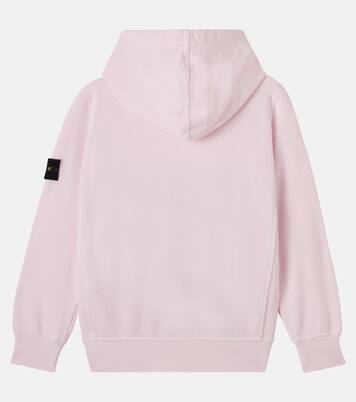 Compass cotton jersey hoodie | Stone Island Junior