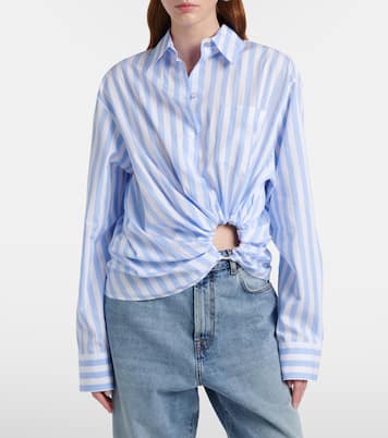 Palmizi cutout striped cotton poplin shirt | Sportmax