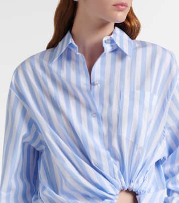 Palmizi cutout striped cotton poplin shirt | Sportmax