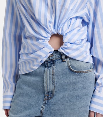 Palmizi cutout striped cotton poplin shirt | Sportmax