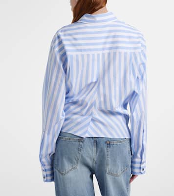 Palmizi cutout striped cotton poplin shirt | Sportmax