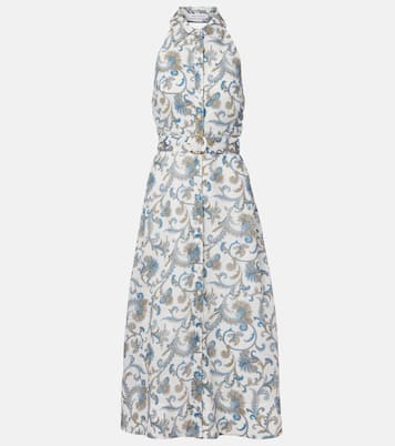 Mackey paisley ramie midi dress | Veronica Beard