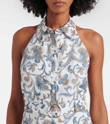 Mackey paisley ramie midi dress | Veronica Beard