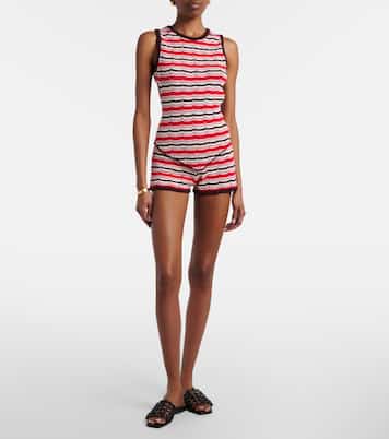 Top de crochet de algodón a rayas | The Attico