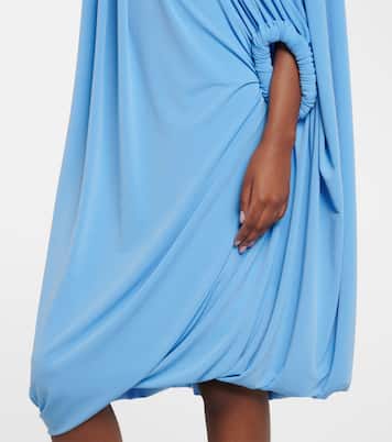 Caped draped smocked midi dress | Coperni