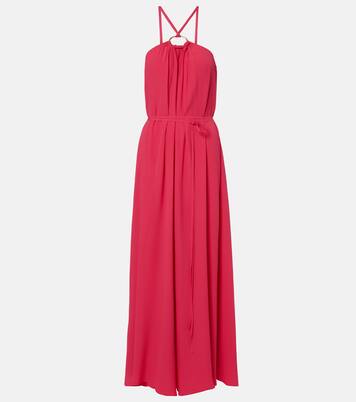 Zuzi halterneck crêpe maxi dress | Joseph