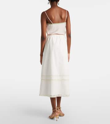 Alma lace-trimmed midi skirt | Posse