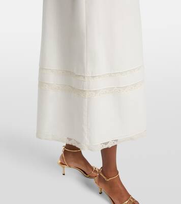 Alma lace-trimmed midi skirt | Posse