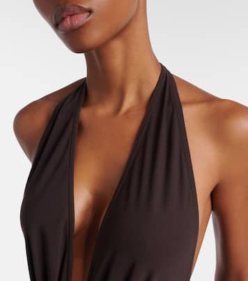 Solid embellished swimsuit | Karla Colletto