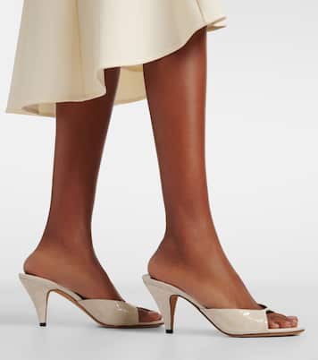 Haze croc-effect patent leather mules | JUDE