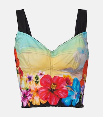 Bustier-Top aus einem Baumwollgemisch | Dolce&Gabbana