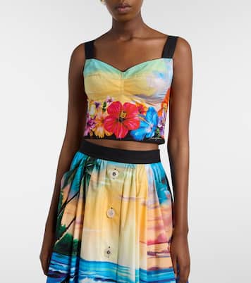 Bustier-Top aus einem Baumwollgemisch | Dolce&Gabbana