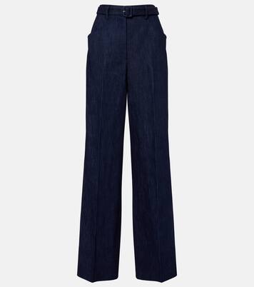 Norman belted denim wide-leg pants | Gabriela Hearst