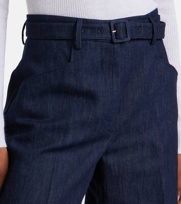 Norman belted denim wide-leg pants | Gabriela Hearst