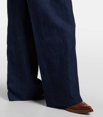 Norman belted denim wide-leg pants | Gabriela Hearst
