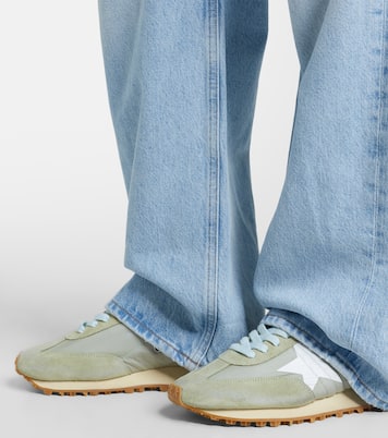 Running Marathon suede-trimmed sneakers | Golden Goose