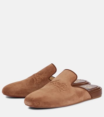 Navy Coolito Donna suede slippers | Christian Louboutin