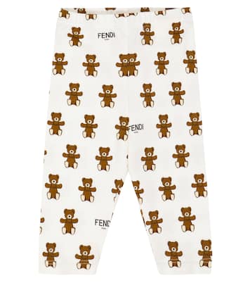 Baby printed cotton-blend leggings | Fendi Kids