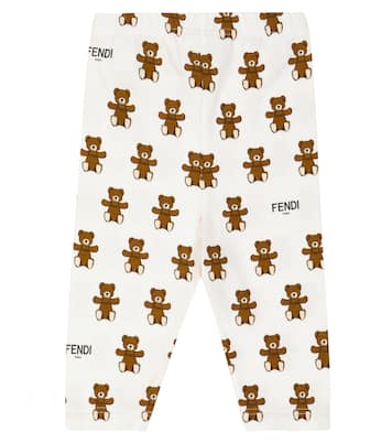 Baby printed cotton-blend leggings | Fendi Kids