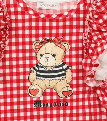 Gingham jersey dress | Monnalisa