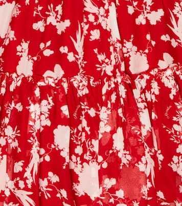 Floral printed georgette dress | Monnalisa