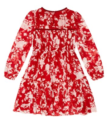 Floral printed georgette dress | Monnalisa