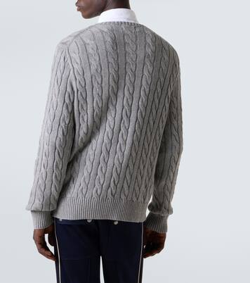 بلوفر من القطن بحبكة الضفيرة | Polo Ralph Lauren