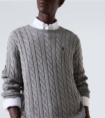 بلوفر من القطن بحبكة الضفيرة | Polo Ralph Lauren