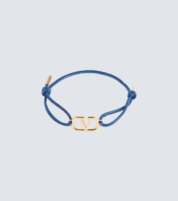 VLogo Signature leather bracelet | Valentino Garavani