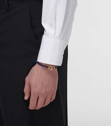VLogo Signature leather bracelet | Valentino Garavani