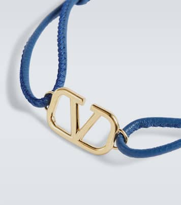 VLogo Signature leather bracelet | Valentino Garavani