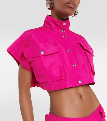 Cropped-Jacke aus Satin | LaQuan Smith