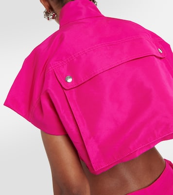 Cropped-Jacke aus Satin | LaQuan Smith