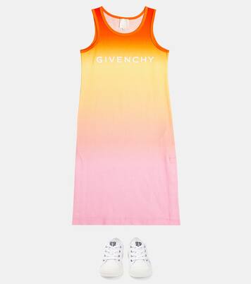 Logo ombré cotton jersey dress | Givenchy Kids
