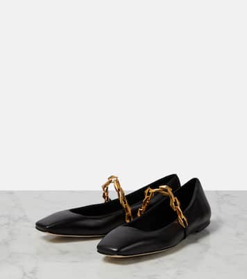 Diamond Tilda leather ballet flats | Jimmy Choo