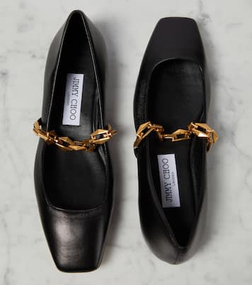 Diamond Tilda leather ballet flats | Jimmy Choo