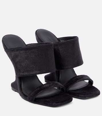Wedge-Sandalen Cantilever aus Veloursleder | Rick Owens