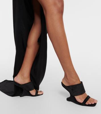 Wedge-Sandalen Cantilever aus Veloursleder | Rick Owens