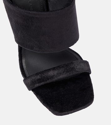 Wedge-Sandalen Cantilever aus Veloursleder | Rick Owens