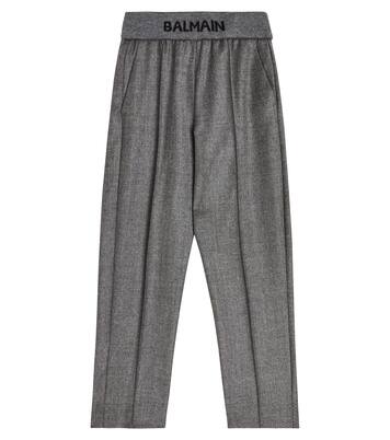 Logo wool pants | Balmain Kids