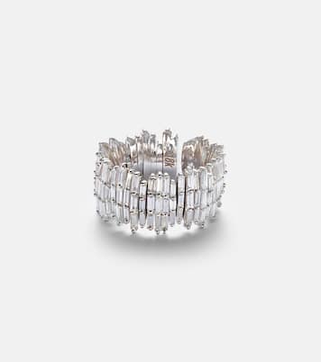 18kt white gold ring with diamonds | Suzanne Kalan