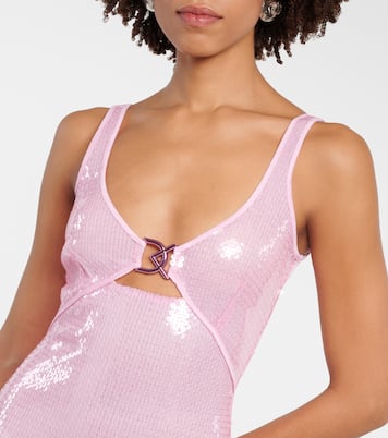 Robe mit Pailletten | David Koma