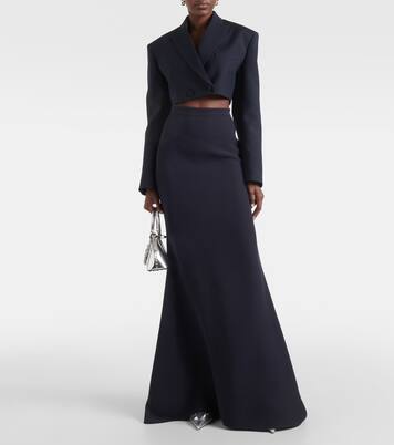 High-Rise-Maxirock aus Seide | Valentino