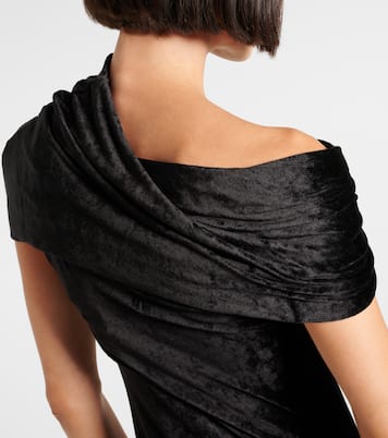 Robe longue Lola asymétrique en velours | Rick Owens