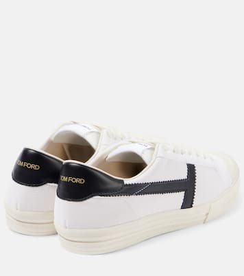 Logo leather sneakers | Tom Ford