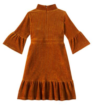 Cats cotton-blend corduroy dress | Mini Rodini