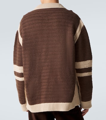 Cable-knit cashmere zip-up sweater  | Miu Miu