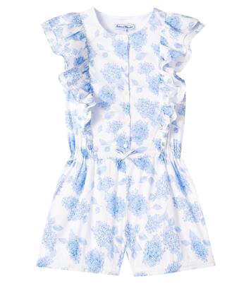 Floral ruffled cotton playsuit | Tartine et Chocolat