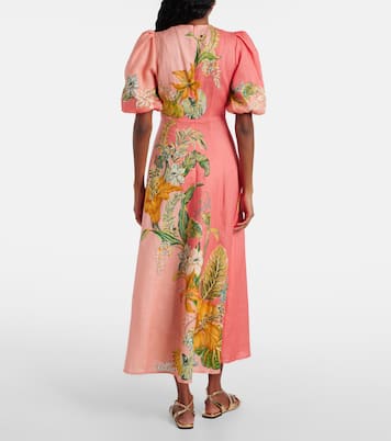 Bedrucktes Maxikleid Anika aus Leinen | Alémais